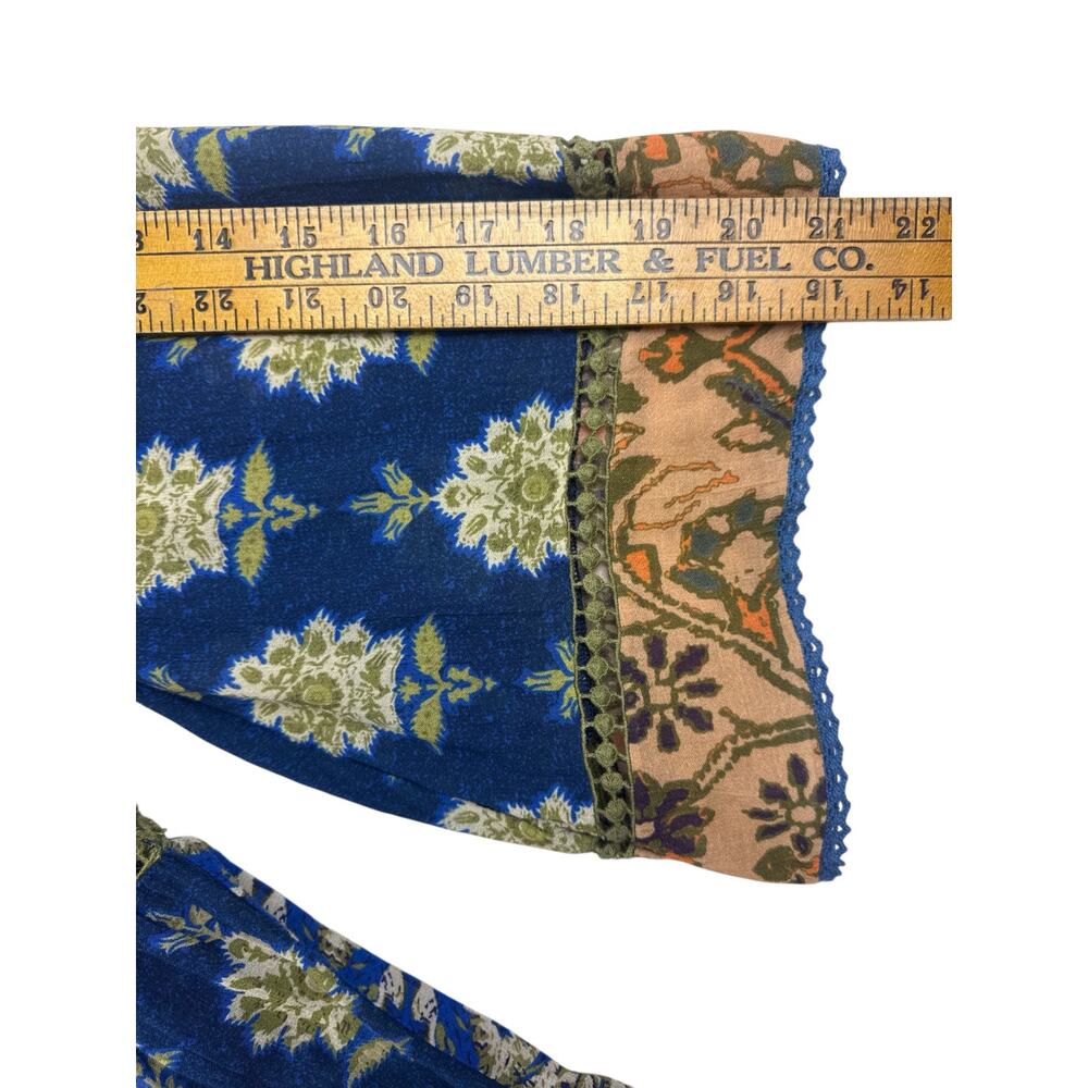 Soft Surroundings Boho Hippie Tassel Gold Patchwork Peasant Tunic Sz M - Picture 14 of 16